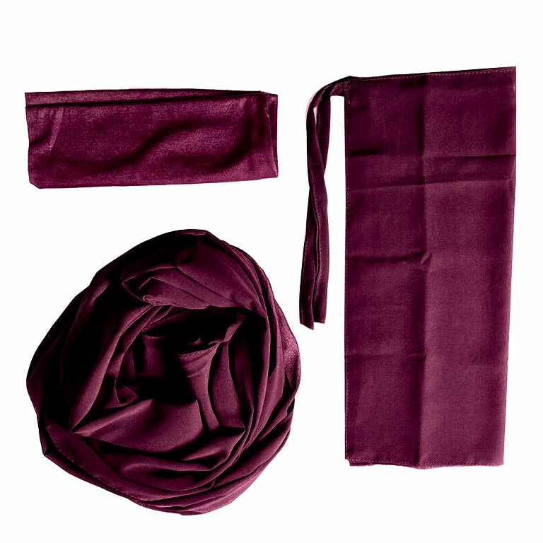 Georgette Hijab & Niqab Kit - Mahogany